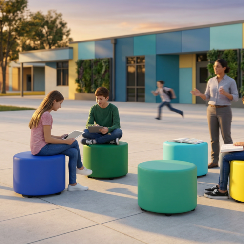 NN26 Skinned Round Ottoman Lifestyle 02