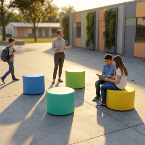 NN26 Skinned Round Ottoman Lifestyle 03